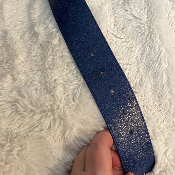 NWOT Leatherrock Blue Distressed Leather Belt size S 32 - Picture 2 of 6